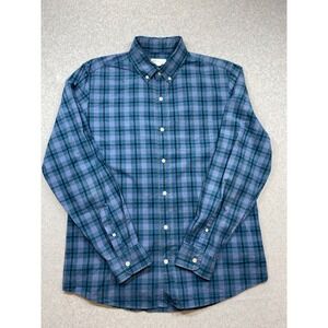 Gap Shirt Mens Medium Blue Plaid‎ Casual Party Event Cocktail Workwear Office